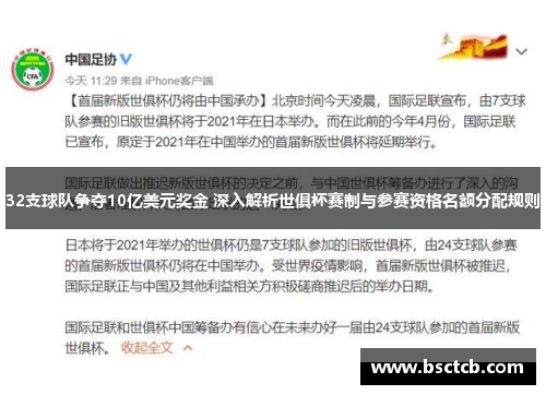 32支球队争夺10亿美元奖金 深入解析世俱杯赛制与参赛资格名额分配规则